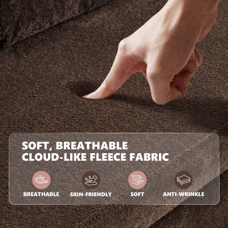 Modern L-Shaped Upholstered Velvet Sleeper Sectional Sofa bed with Chaise and Queen Pull Out Bed