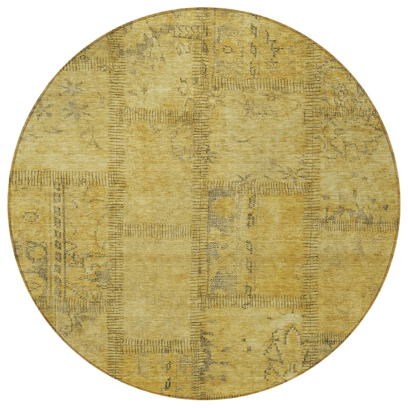 HomeRoots Patchwork Transitional Rectangle Outdoor Rug