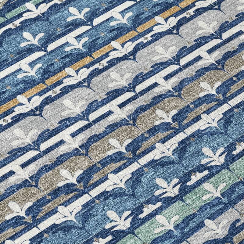 Machine Washable Indoor/ Outdoor Stripe Bramlage Chantille Rug