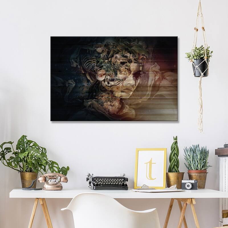 Light In The Dark Print On Wood by Riza Peker - Multi-Color