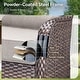 preview thumbnail 9 of 189, Pocassy Outdoor Wicker Sofa with Swivel Chair Fire Pit Table Furniture Set.