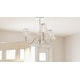 preview thumbnail 7 of 5, McKinney 3-Light Brushed Nickel Semi-Flush Mount