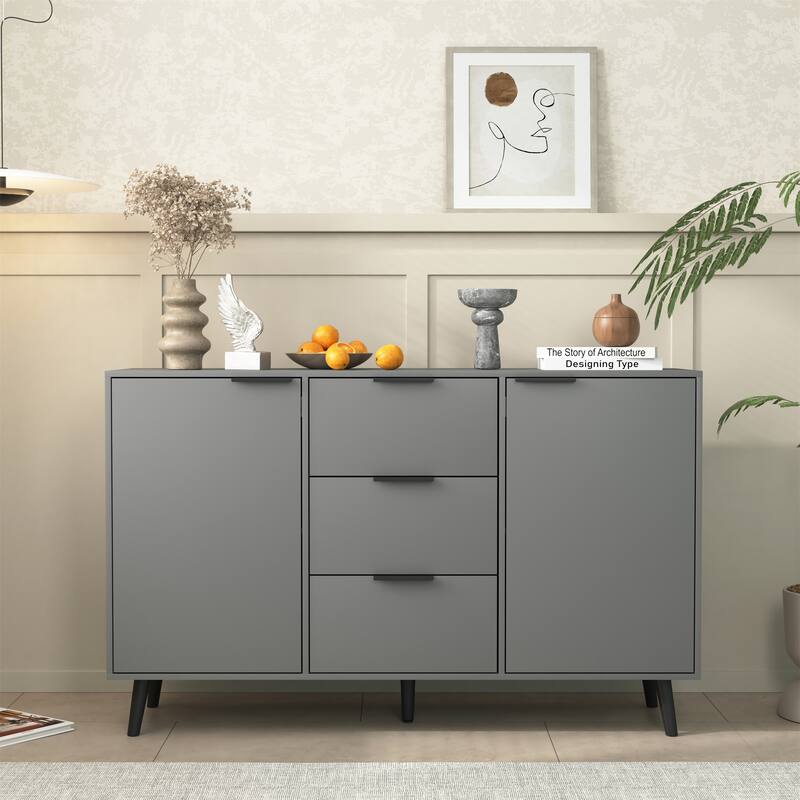 Sideboard Buffet Cabinet with Storage - Grey