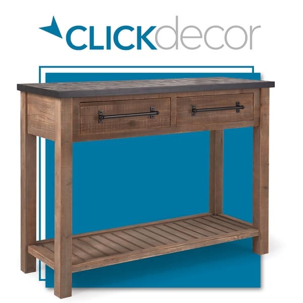 ClickDecor Eugene Wooden Console Table with 2 Drawers, Modern Farmhouse