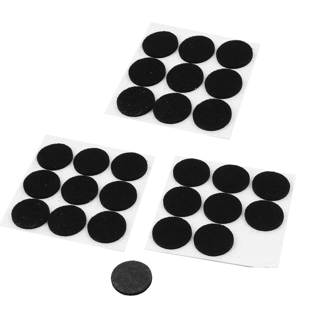 Self Adhesive Furniture Leg Feet Rug Felt Pads Protector 27pcs 0 9 Dia Black Overstock 18422350