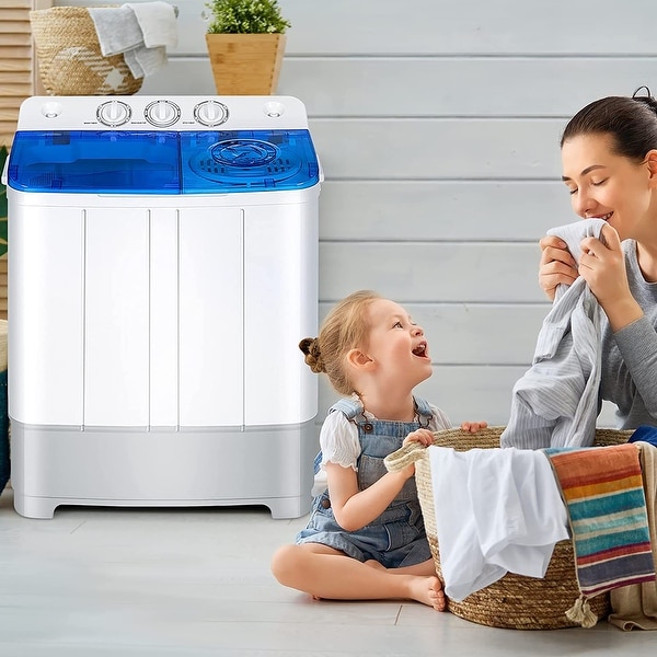 Costway Portable Twin Tub Washing Machine Washer 13.2lbs