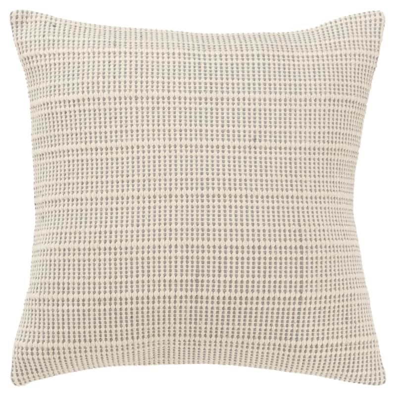 Rizzy Home Transitional Pillow Cover - 20" x 20" - Gray