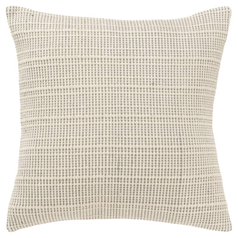 Rizzy Home Transitional Poly Filled Pillow - 20" x 20" - Gray