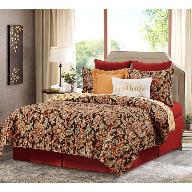 Dorothy Damask Cotton Quilt Set