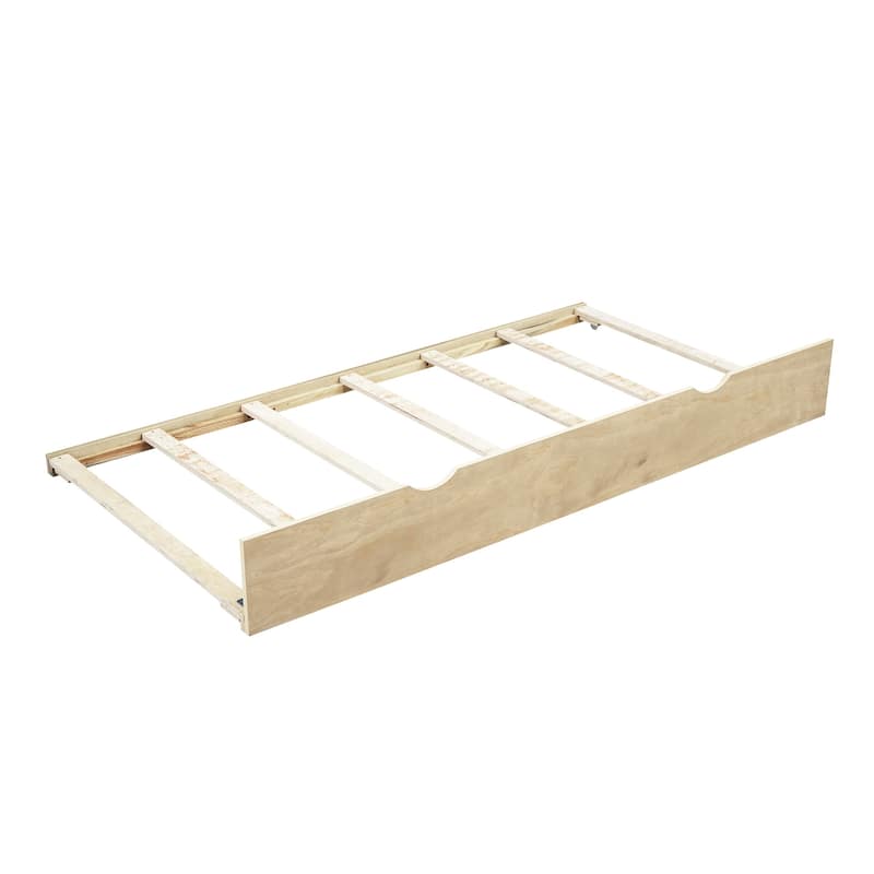 Twin Size Daybed with Trundle, Storage Cabinets, USB Ports, Wood Color