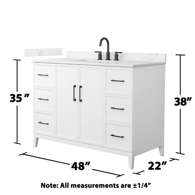Wyndham Collection WCH717148S-QTZ-US3MXX Elan 48" Free Standing Single