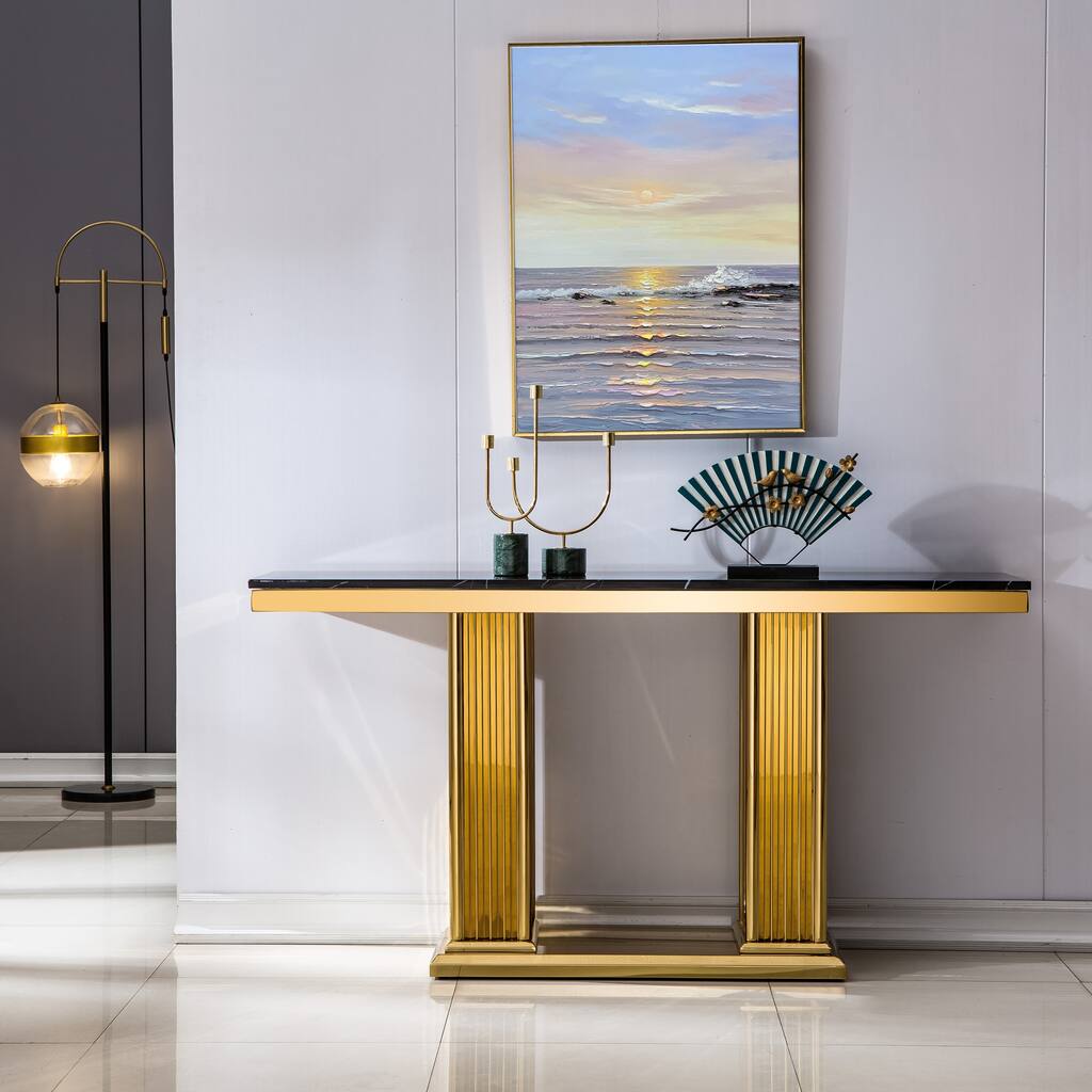 Jash Modern Marble Top Console Table