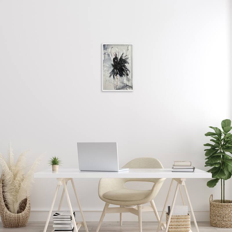Stupell Graceful Dancer Abstract Framed Giclee Art Design By Lucille Lee