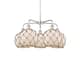 Option Polished Chrome / White Glass with Brown Rope