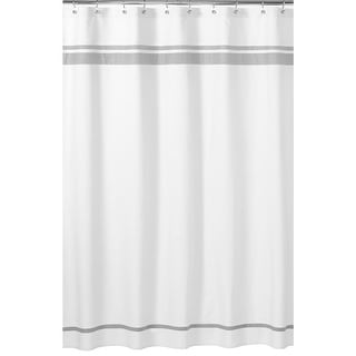 White and Grey Hotel Shower Curtain