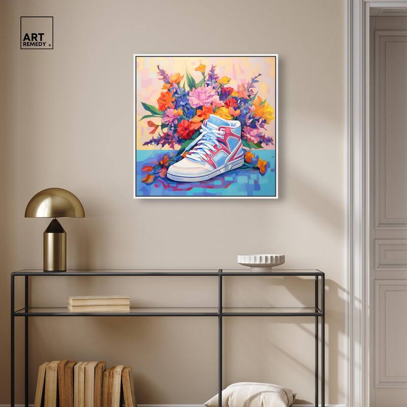 Colorful Sneaker Bouquet II Canvas by Art Remedy