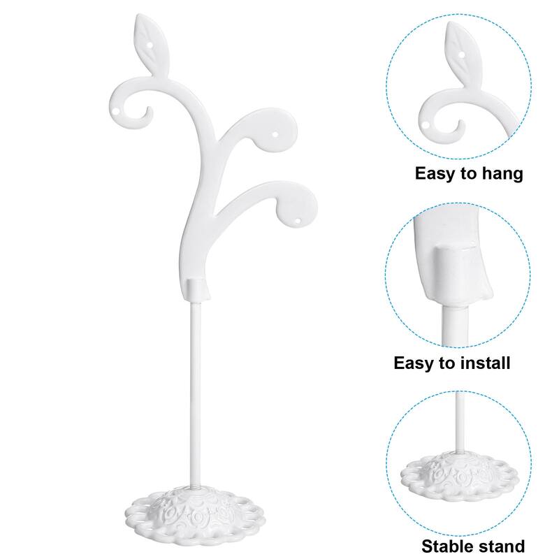 Earring Holder, 6pcs Earring Stand Earring Display Stands Organizer Streetlight - Black