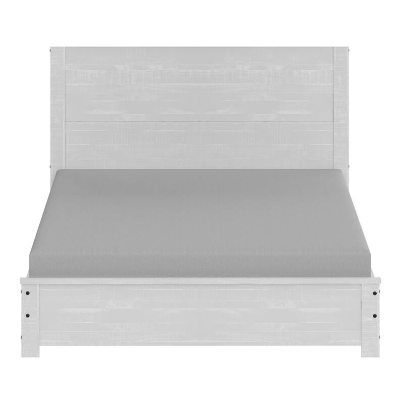 Solid Wood Bed, Modern Rustic Wooden Full Size Bed Frame Box Spring Needed