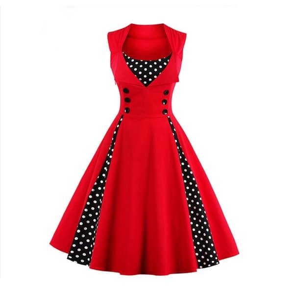 Shop Women S Polka Dot Retro Vintage Style Cocktail Party Swing