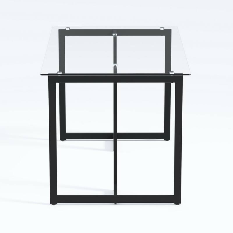 Homy Casa 55'' W Rectangular Transparency Dining Table