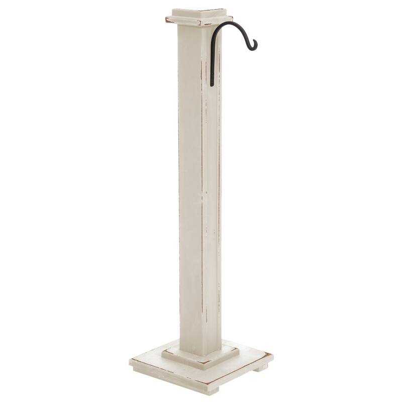 Farmhouse Lantern Holder - Antique White