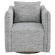 preview thumbnail 1 of 5, Uttermost Corben Blue Swivel Chair - 29"W x 30"H x 29"D