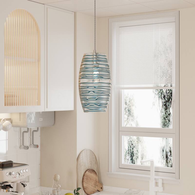 Maxax 1 - Light Clear/Chrome/Blue Single Pendant
