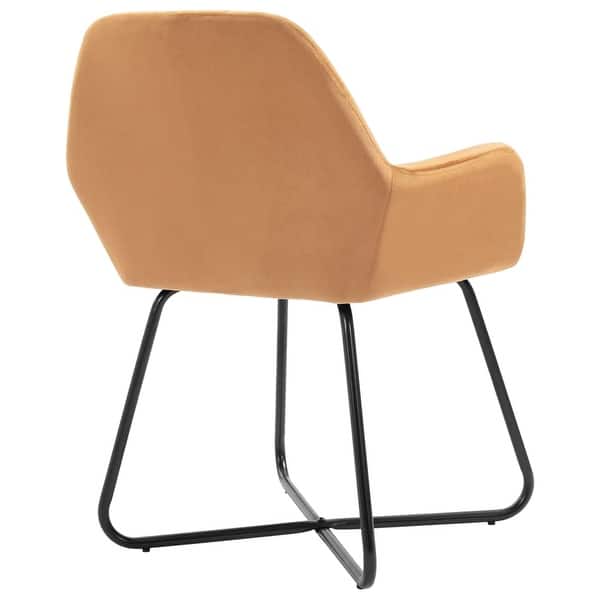 Vidaxl Dining Chairs 4 Pcs Ochre Velvet Overstock 32521459
