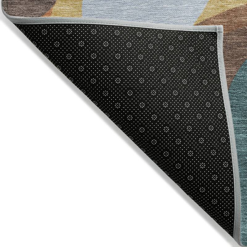 Machine Washable Indoor/Outdoor Casual Contemporary Chantille Rug