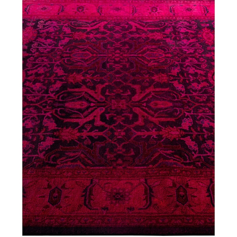 Overdyed One-of-a-Kind Hand-Knotted Area Rug - Purple - 4' 2" x 6' 0"