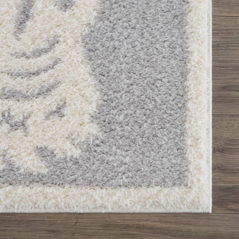 Hauteloom Cansu Living Room, Bedroom Area Rug - Contemporary - Plush Pile - Black - 2' x 3'