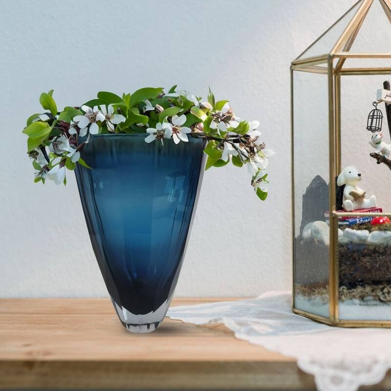 Royal Blue Minimalist Fancy Glass Vase