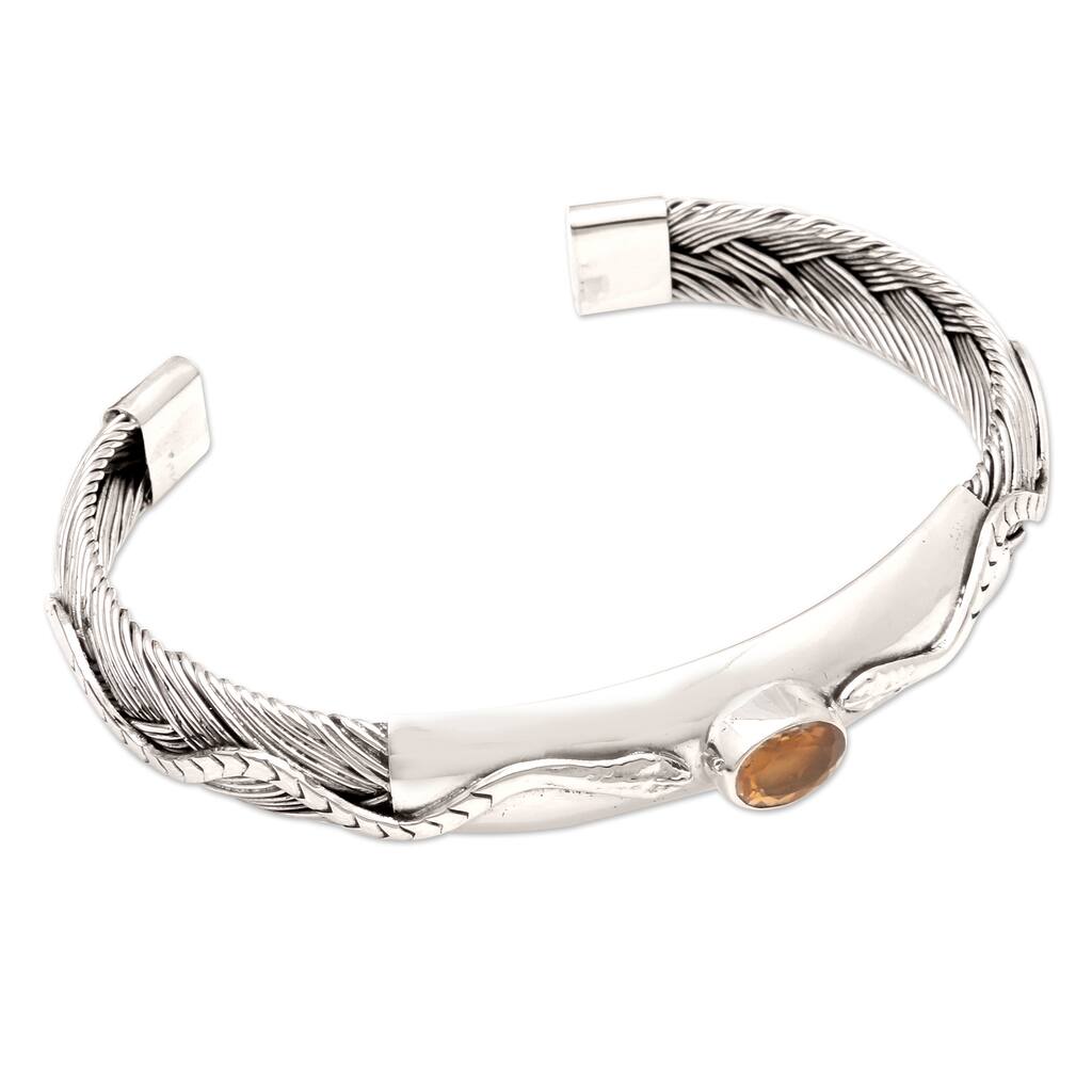 Novica Handmade Snake Encounter Citrine Cuff Bracelet