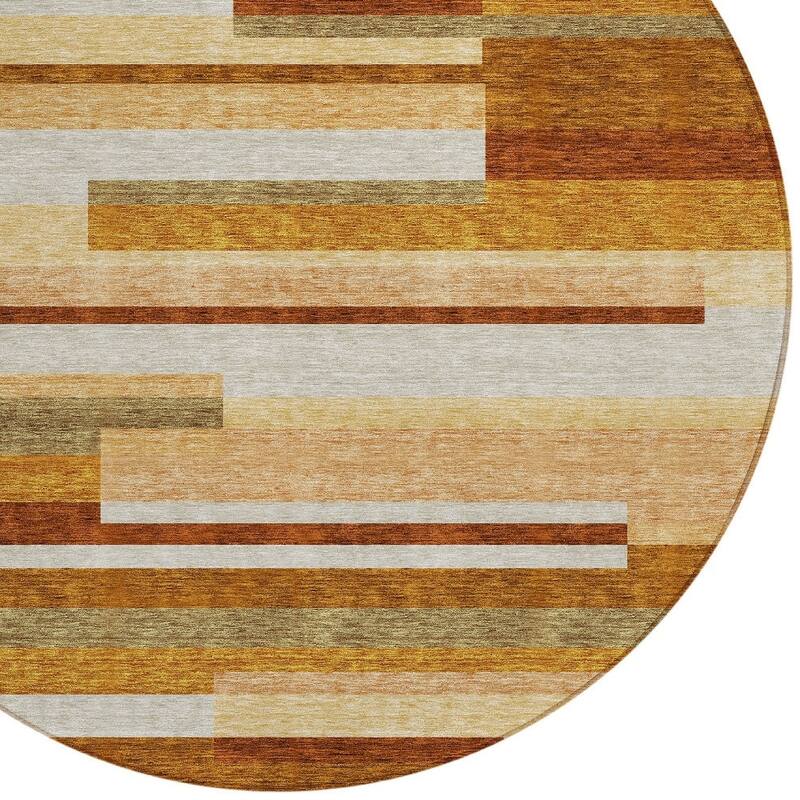 HomeRoots Striped Transitional Rectangle Outdoor Rug