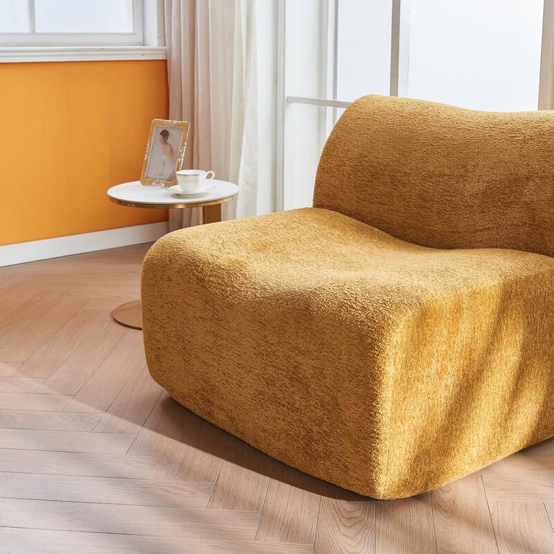 Comfortable and Space-Saving Single Foam Compression Sofa Chair with Footrest + Pillow