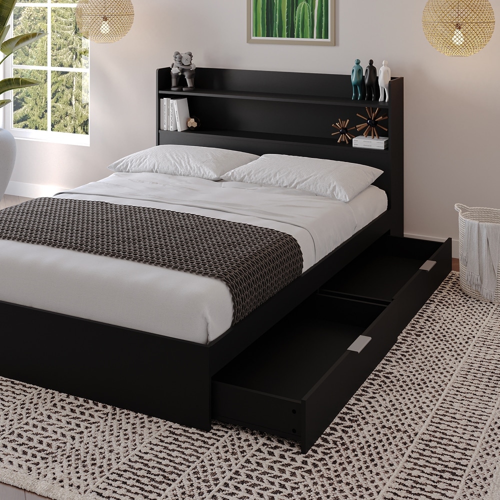 Black Full Size Storage Bed Beds Bed Bath Beyond