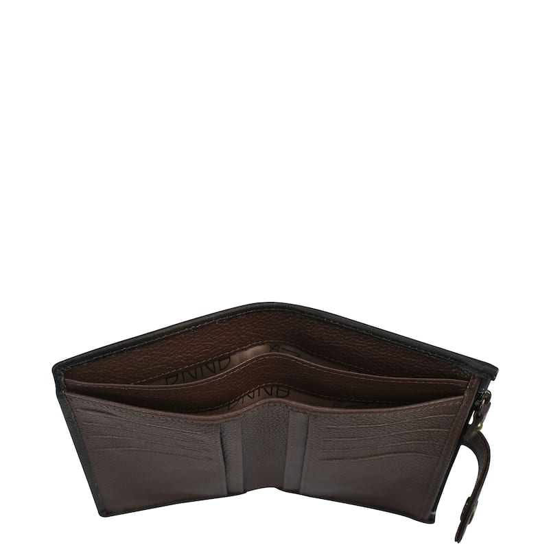 Handpainted Leather Ladies Two Fold Wallet - Wild Spirit