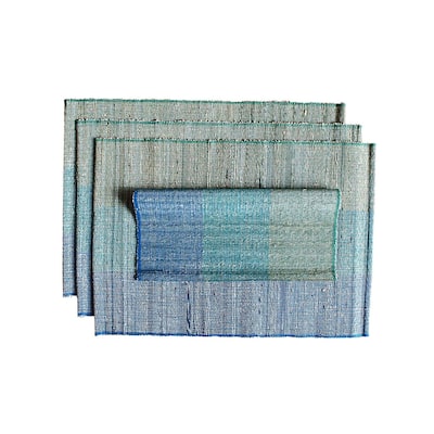 BISCOTTI Placemats - Handwoven Banana Fiber & Cotton, Fair Trade | Set of 4, 13"x19" by Sustainable Threads
