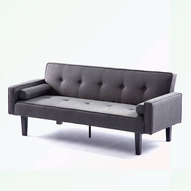 Futon Sofa Bed Convertible Couch Bed with Armrests