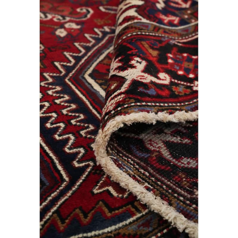 Hand Knotted Oriental 100% Wool Carpet Traditional Medallion Red Heriz Area Rug - 11' 6'' X 8' 2''