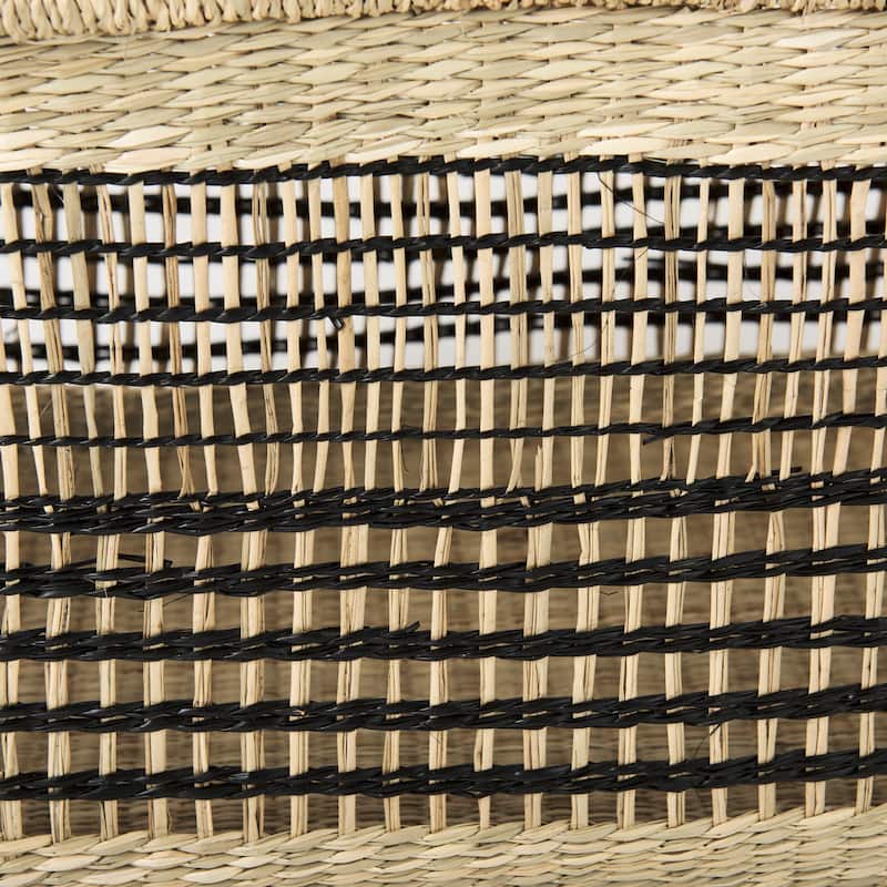 Nia Light Brown Seagrass Rectangular Baskets (Set of 2)