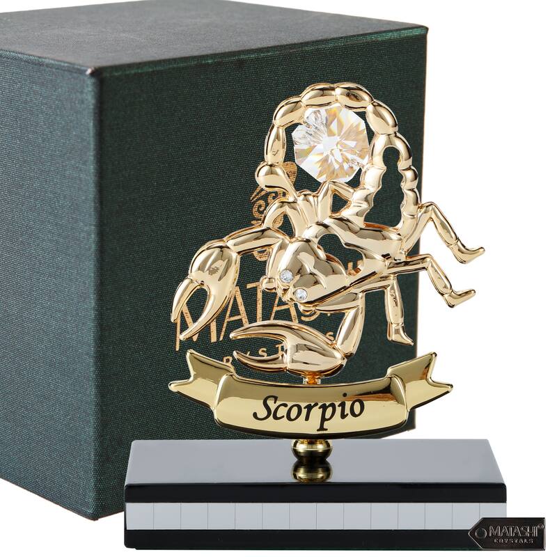 Matashi 24K Gold Plated Zodiac Astrological Sign Scorpio Figurine