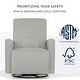 preview thumbnail 5 of 25, Evolur Holland Upholstered Plush Seating Glider Swivel