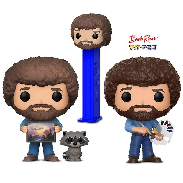 Toys Games Funko Pop Television The Joy Of Painting Bob Ross With Raccoon Figure Toy Com