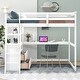 preview thumbnail 7 of 32, Wood Loft Bed Sturdy Frame with Desk and Shelves,2 Drawers,Full Size