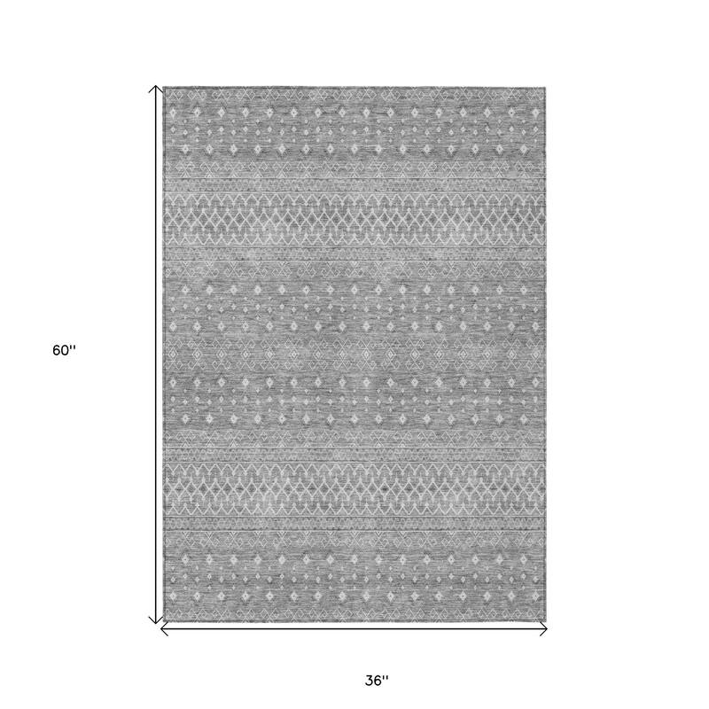 HomeRoots Tribal Transitional Rectangle Outdoor Rug