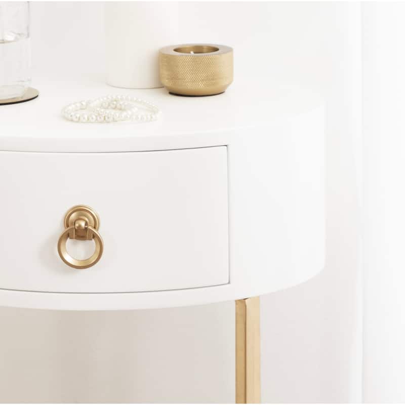 Kate and Laurel Decklyn Glam Oval Side Table
