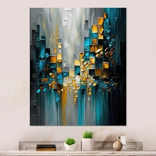 Curated visual reference: Gallery Detail: Designart Abstract Geometric Black And Green Iii Modern Geometric