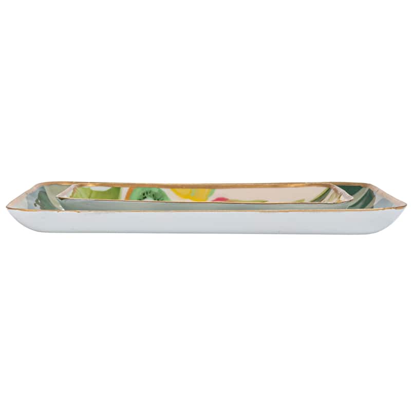 Abstract Enameled Metal Trays