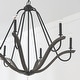 preview thumbnail 3 of 7, Clive 6-light Carbon Grey & Black Iron Chandelier